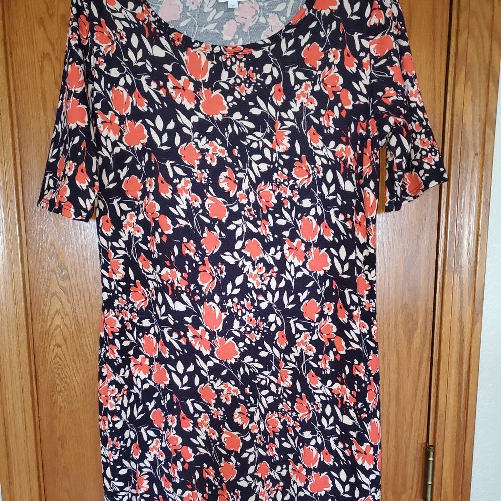 LuLaRoe Floral JULIA dress, size  Large
